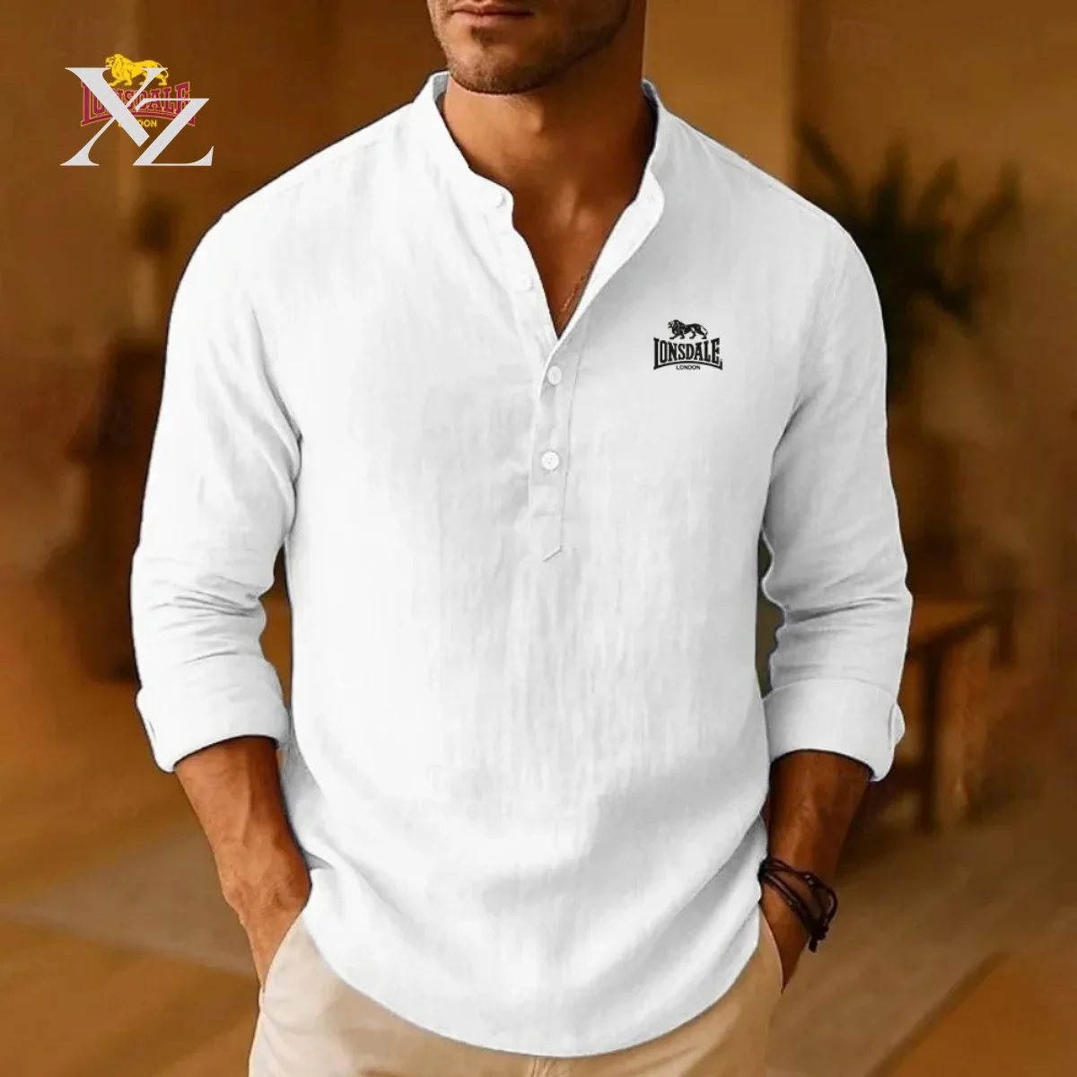 LONSDALE: nieuwe, casual overh - Mens Linen Shirt Long Sleeve recensie en prijs