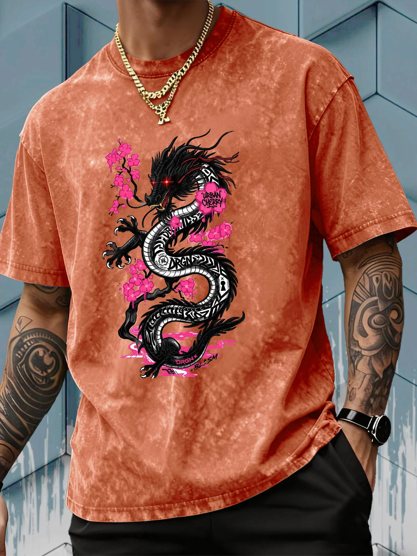 Zwart T-shirt voor heren met k - Acid Wash Vintage Graphic T Shirt recensie en prijs